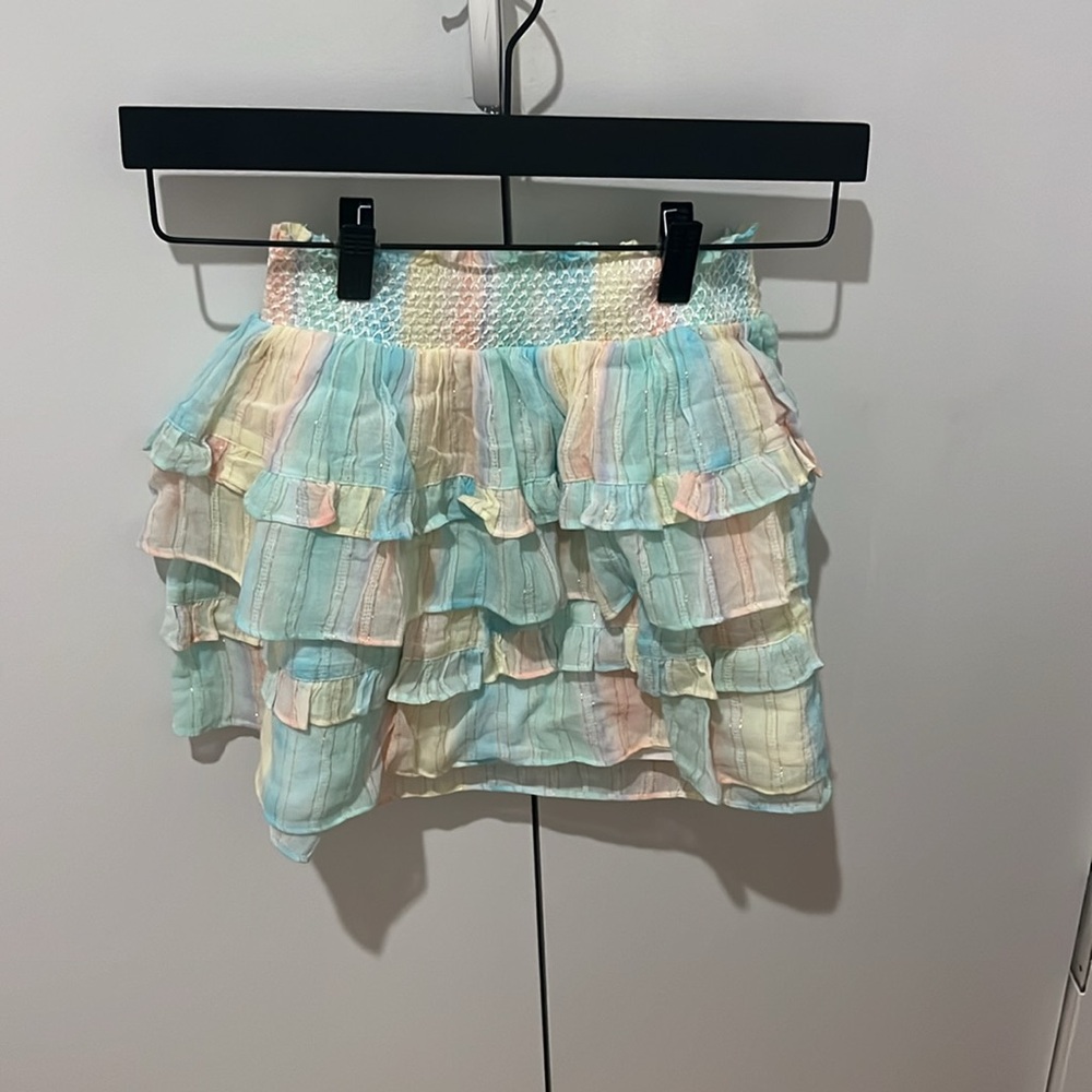LoveShackFancy girls rainbow Billie skirt